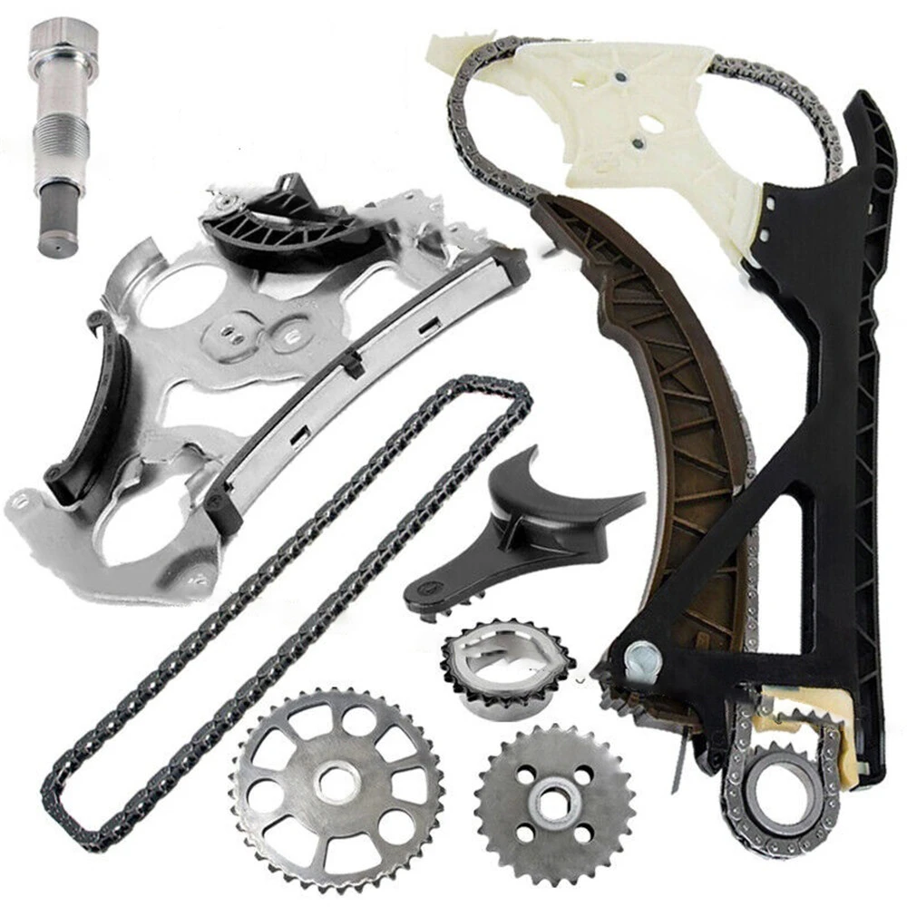 Engine Timing Chain Tensioner Kit Oil Pump Gear Guide Rail Assembly for