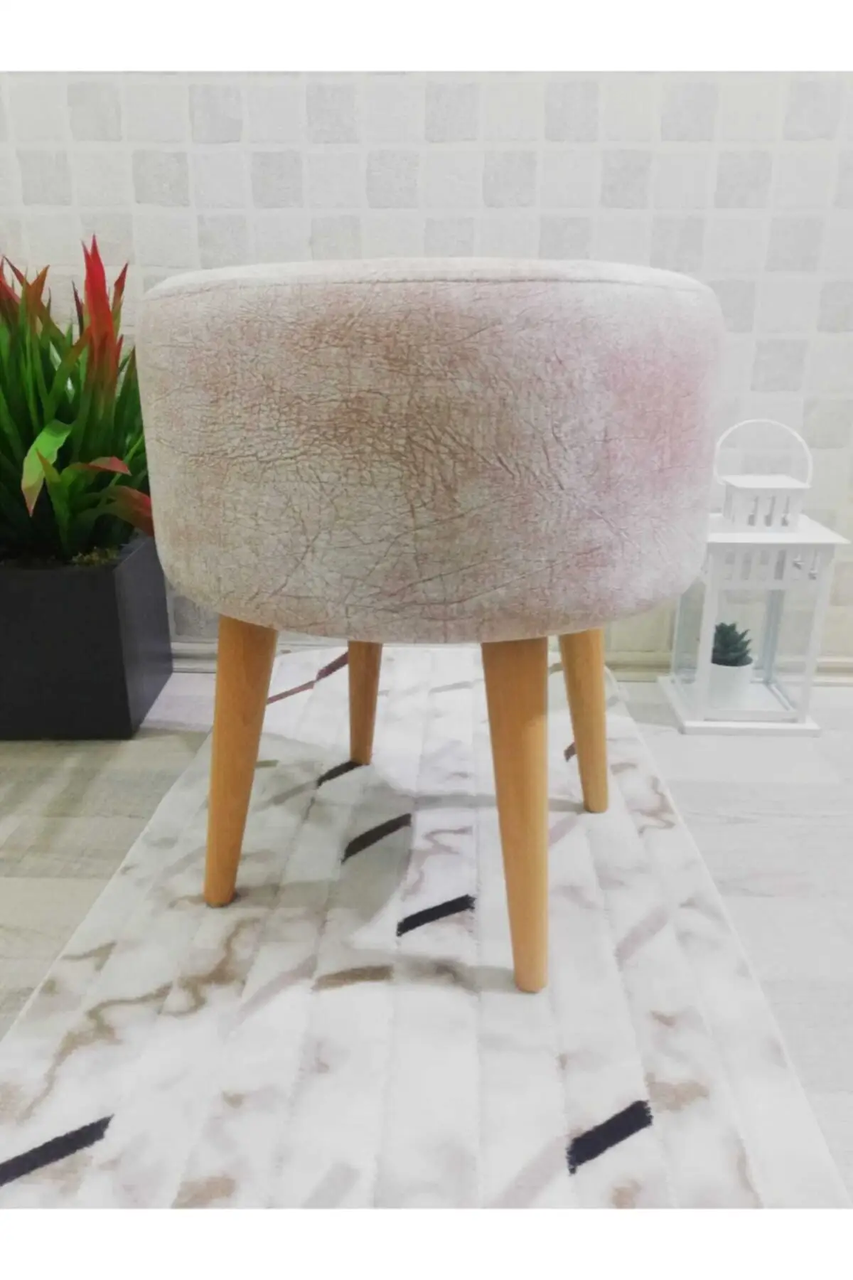 

Etna Fix (4 feet) cream natural georgian footed multi-purpose comfortable puff seat