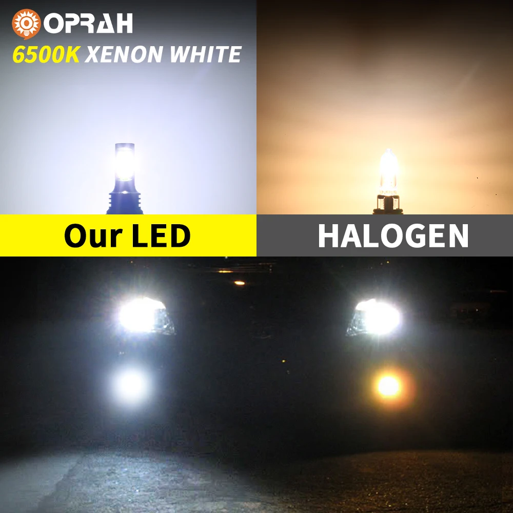 2pcs H7 H1 H3 H11 9005/HB3 9006/HB4 LED Fog Lights 880 881 H27 For Car FOG Lamp Headlight DRL Super Bright 3570 CANBUS 12V White