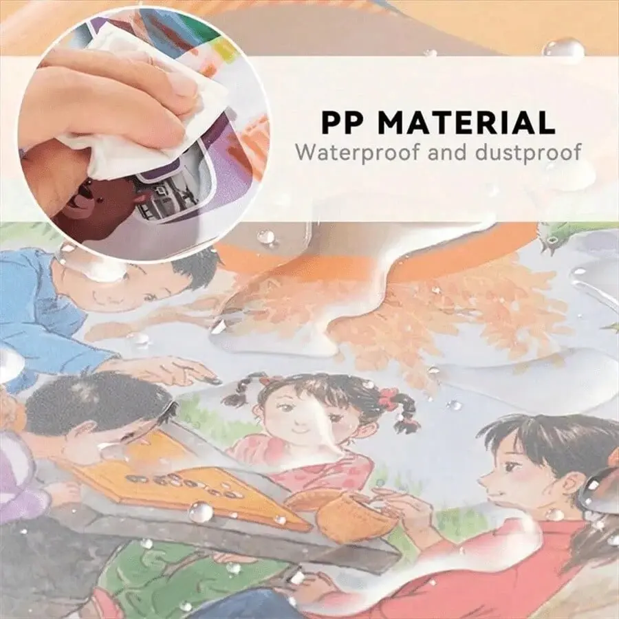 10 pcs Transparent Plastic Book Covers Waterproof And Wear-Resistant for A4/16K/A5 Books Ideal Student Back-to-School Supplies - 3