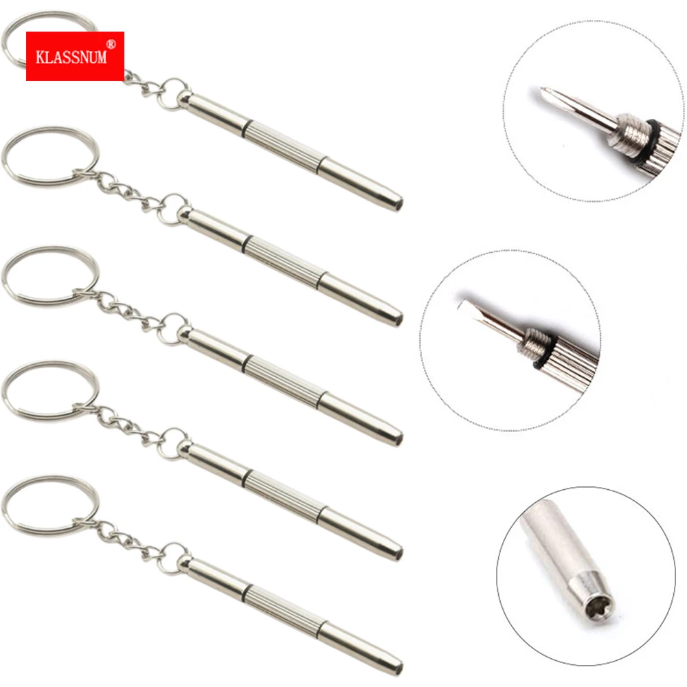 5pcsMini3in1ScrewdriverforEyeglassOpticalEyeGlassesRepairTool