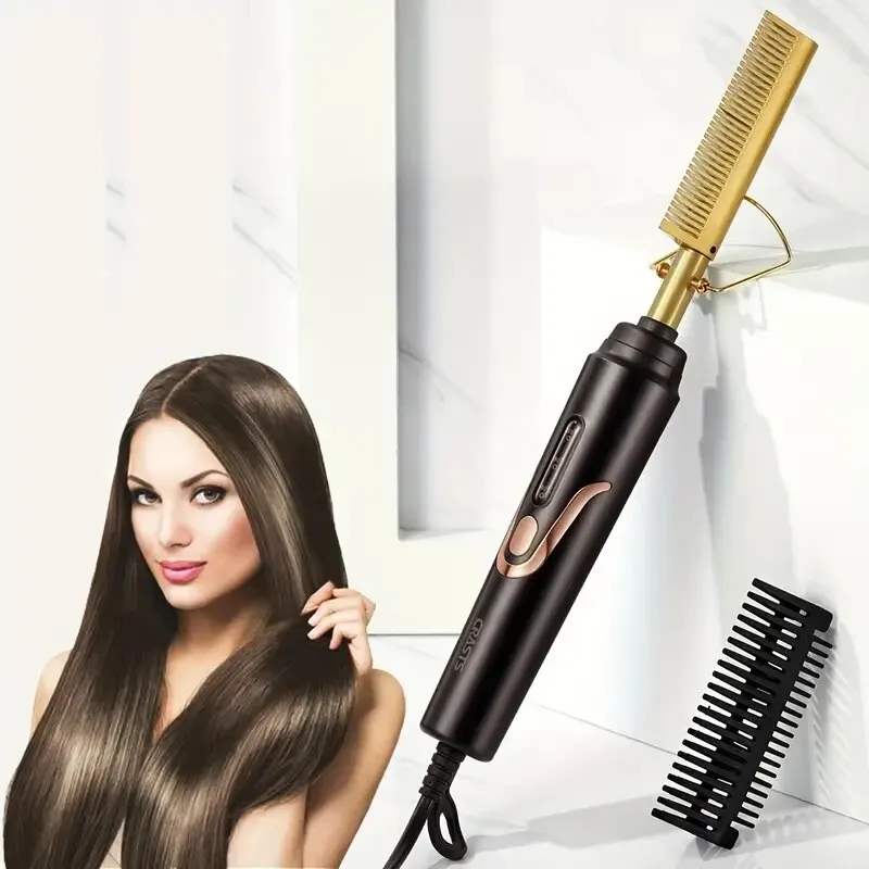 2 En 1 Hair Straightener Brush Comb Curler For Hair Styling hair straightener hair straightener brush hair straightener comb