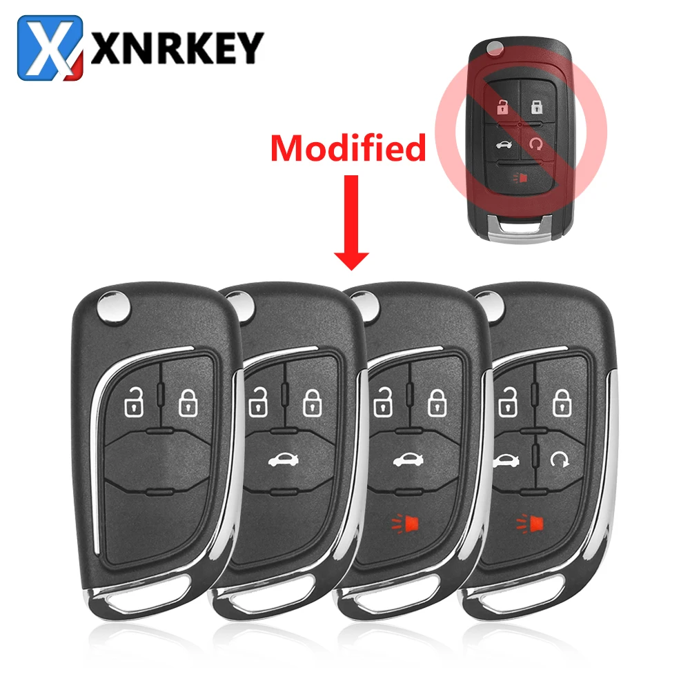 XNRKEY Modified Folding Remote Car Key Shell for Chevrolet Cruze Epica Lova Camaro for Opel Vauxhall Insignia Astra for Buick