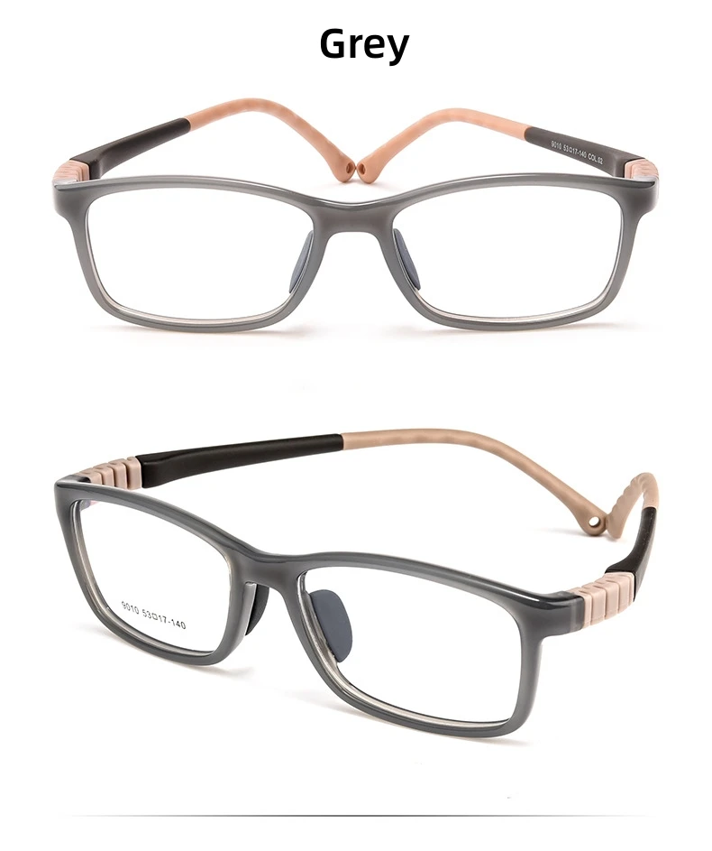 FIRADA Mode Bequeme Brillen Jungen Schraubenlose Silikon Brillen Mädchen Optische Brillen Rahmen Kinder 9010ET – Detail 9