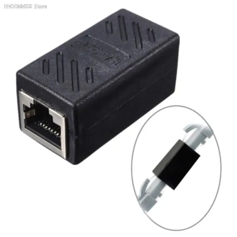 

1pc RJ45 Network Female Adapter Black Female To Female Connector Coupler Extender RJ 45 Ethernet Cable Extension Converter