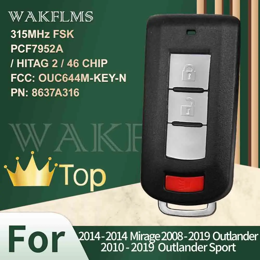 OUC644M-KEY-N Smart keyless entry Remote Key for Mitsubishi Lancer ...