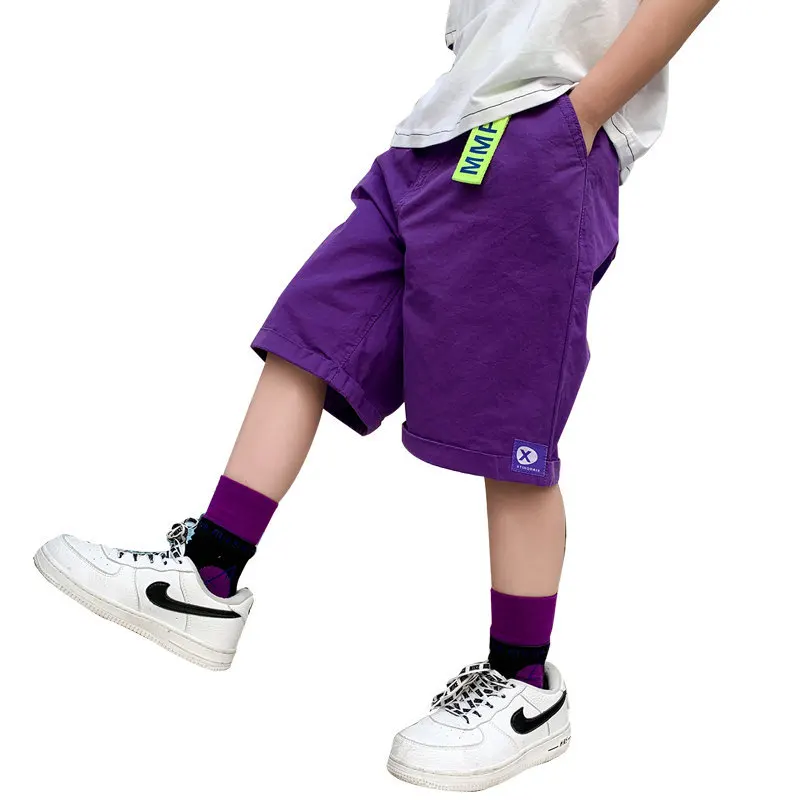 Kids Shorts For Boy Summer Clothes New Hot Sale Casual Cotton Elastic Waist Loose Sports 4 5 6 7 8 9 10 11 12 13 14Years |