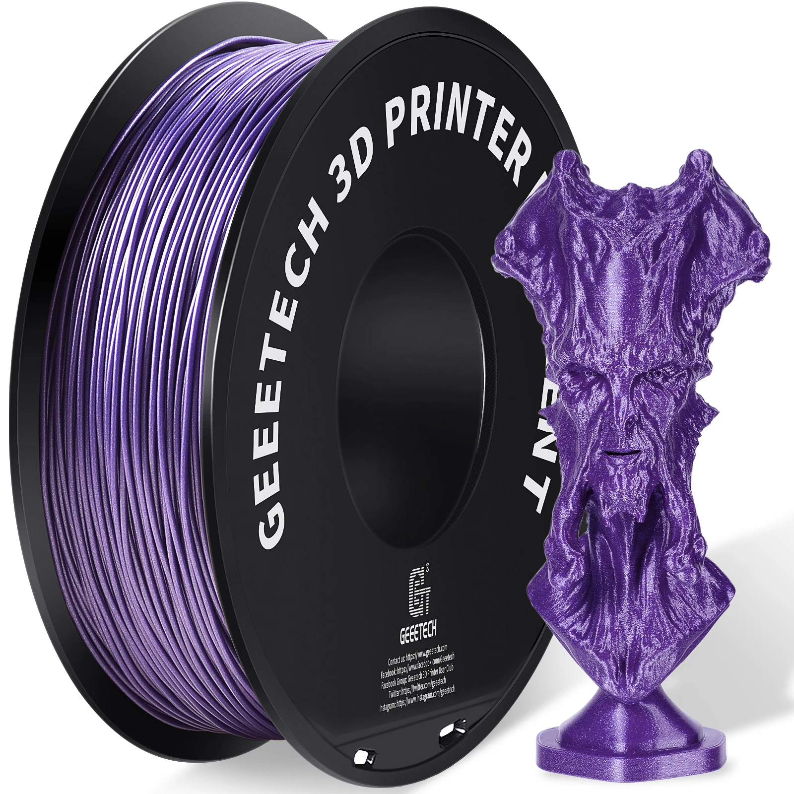thumbnail image 1 of GEEETECH Silk PLA Filamento 3D Bobina de alambre de 1 kg y 1,75 mm Material para impresora 3D Recargas para impresión 3D Entrega rápida Envasado al vacío, 1 of 5