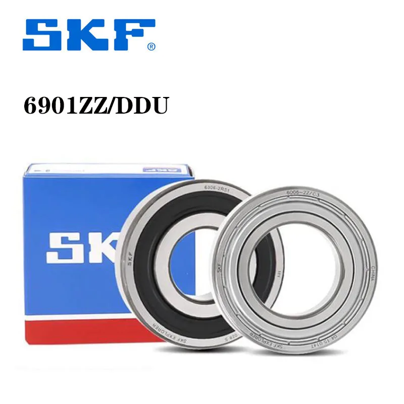 Rolamento de Esferas Profundo do Sulco 100 Skf Importação Original Alta Velocidade Tampa de Borracha do Metal Gaiolas Abec-9 6901zz 6901ddu 12x24x6 mm