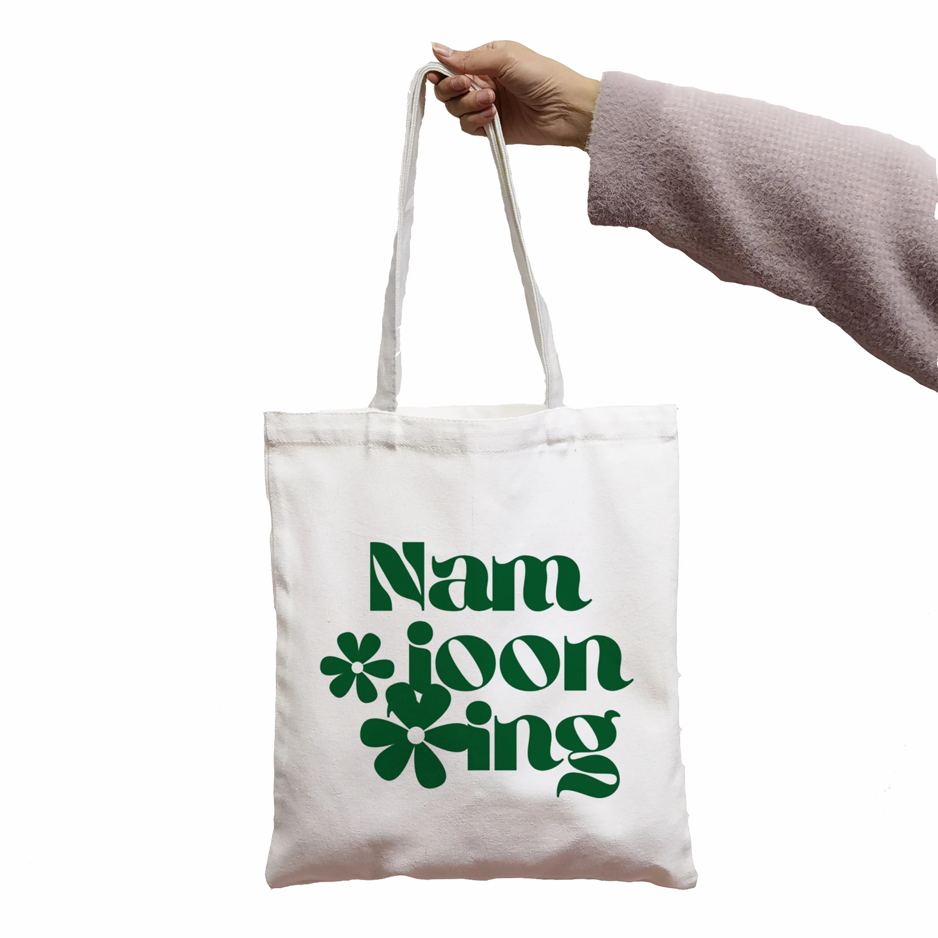 Bag Namjooning Harajuku Kawaii Print Women Shopper Bag Shopper White Women Fashion shopper shoulder bags Tote bag,