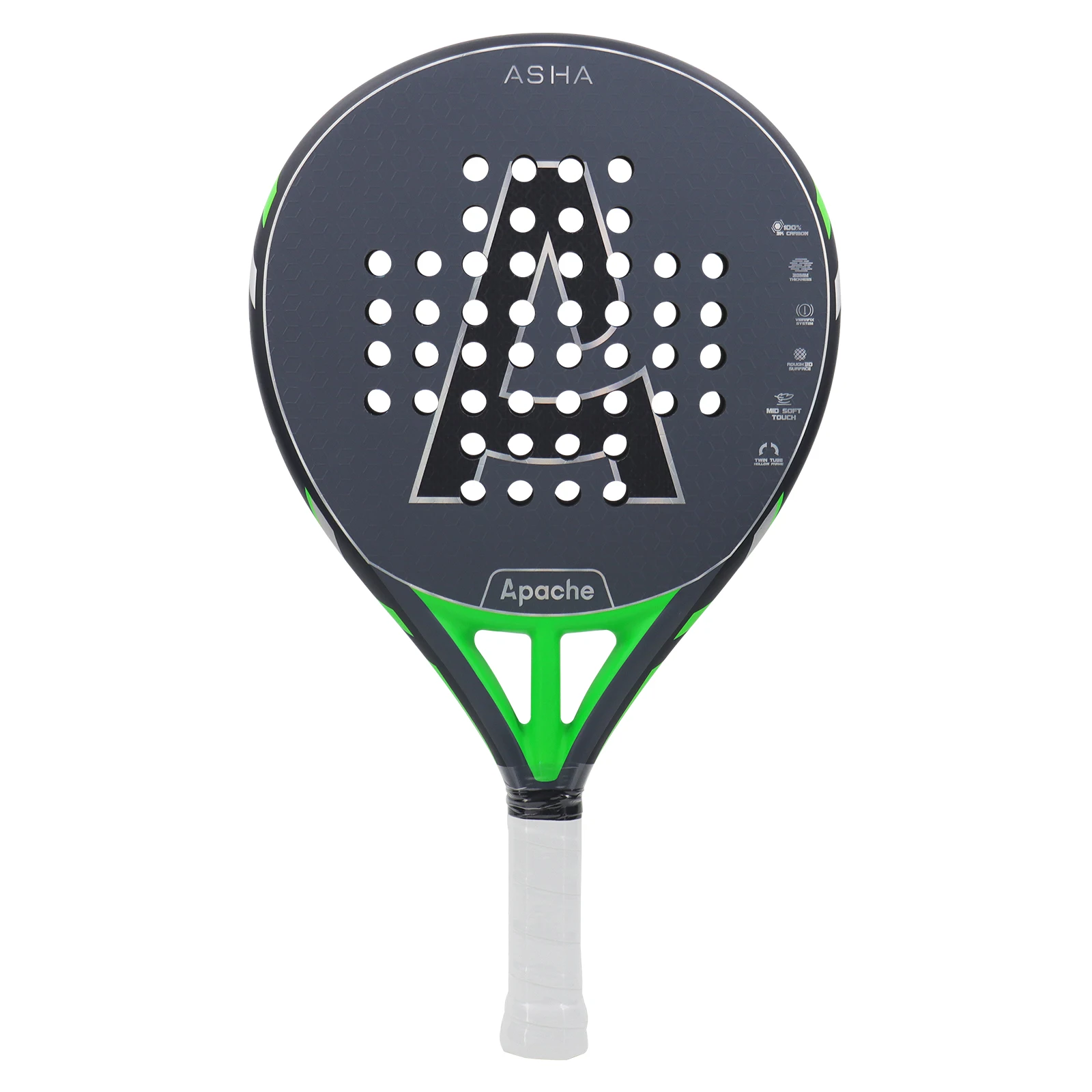 Padel Paddle Tennis Racket 3K 12K Carbon Fiber EVA Core Round Shape Power Surface Beginner