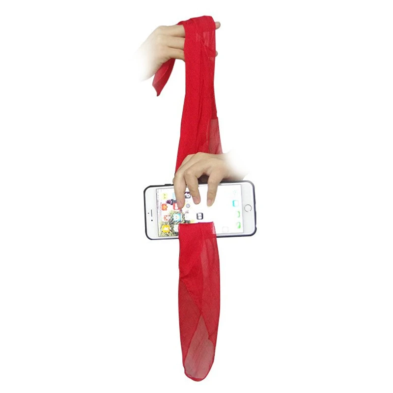 1set Magic Tricks Silk Through Phone Funny magic props Close-up performance Easy to do interactive 3