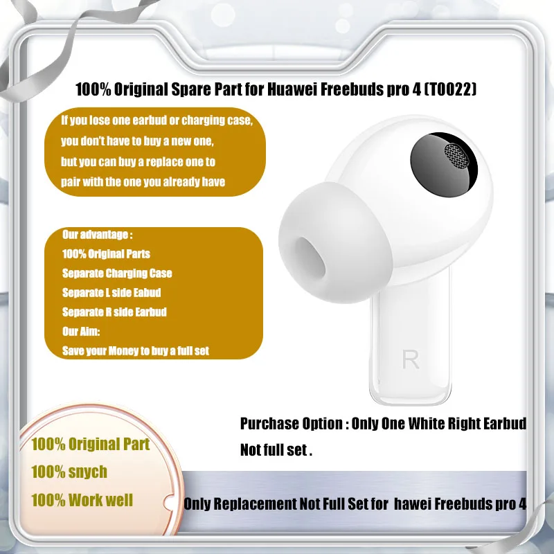 Original Spare Parts For Huawei Freebuds Pro 4 (T0022) Bluetooth