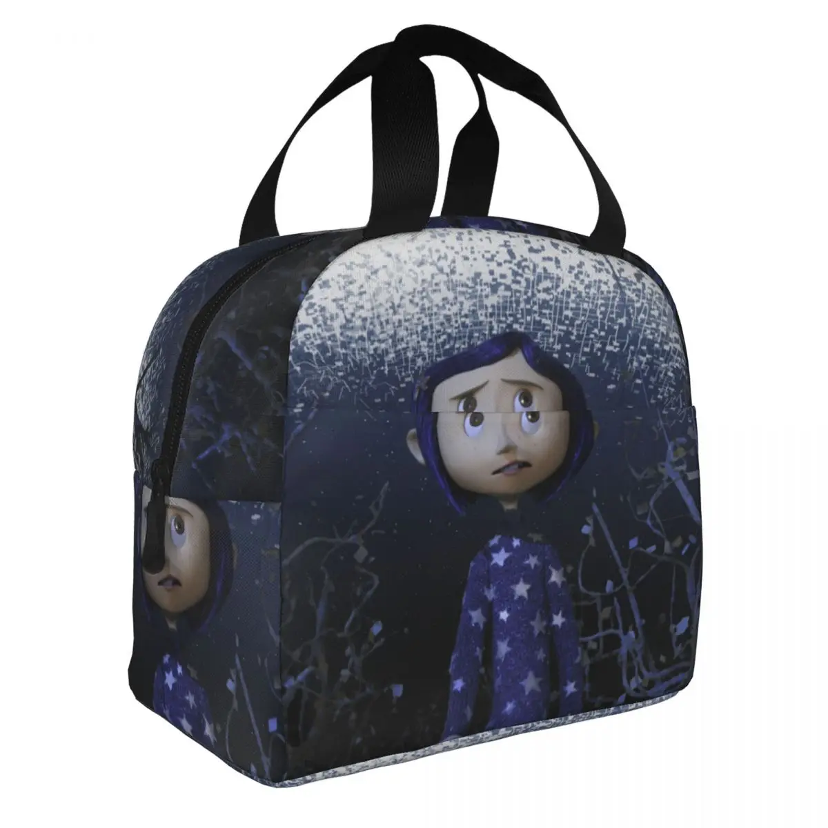 

Изолированная сумка для ланча Coraline с секретной дверью, винтажный ужасный женский ланч-контейнер с анимацией, Термосумка, Ланч-бокс, сумка-тоут для еды