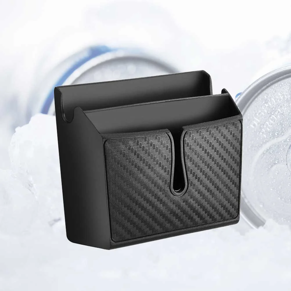 

Adhesive Car Storage Box Carbon Fiber Container Organizers Phone Holder for Car - Small Size