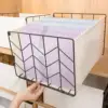 Folding Dirty Clothes Laundry Basket Storage Basket Easy Setup Bathroom Laundry Hamper Container for Home Use Dorm Farmhouse 3