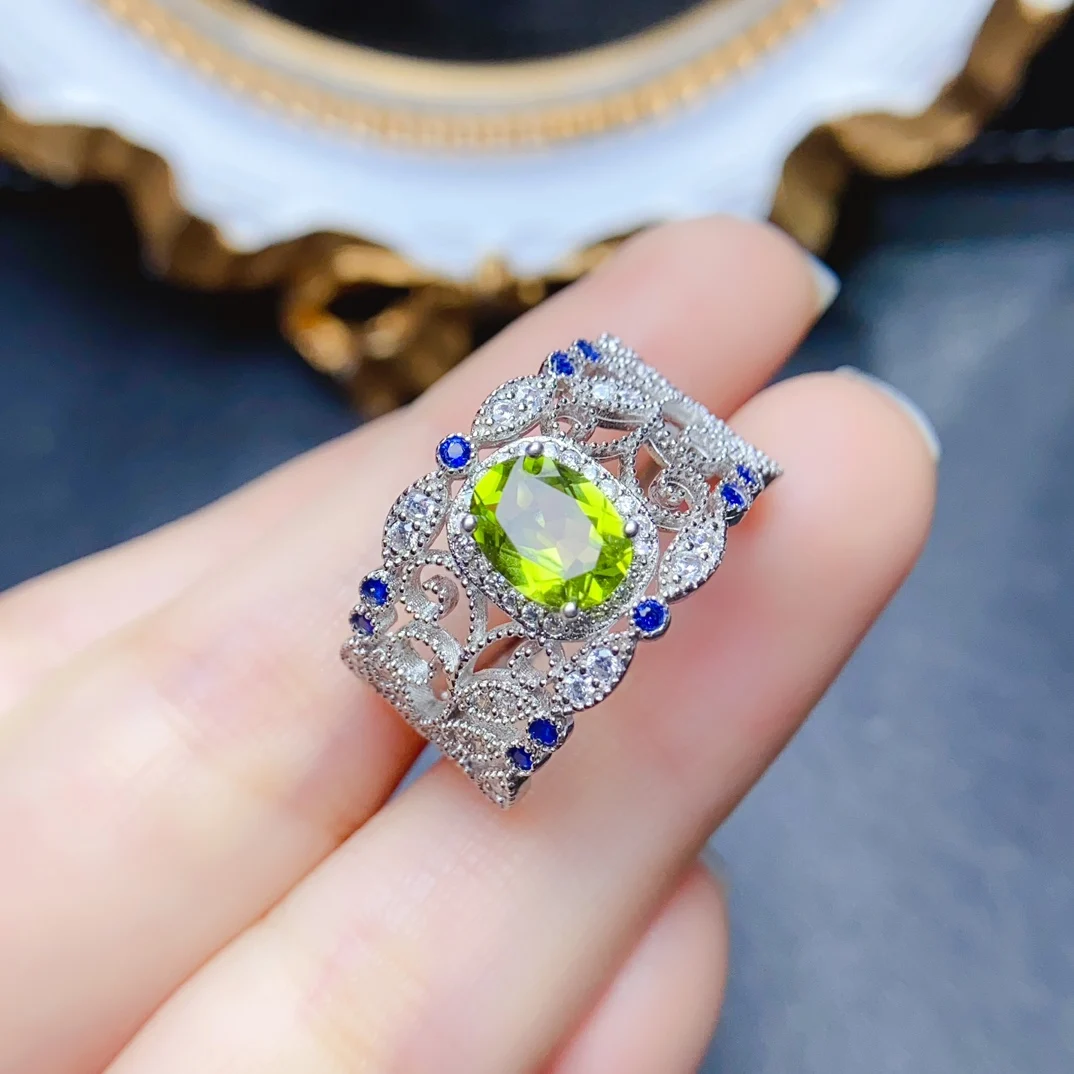 

High Quality Topaz/Amethyst/Chameleon S925 Pure Silver Luxury Ring Fine Fashion Wedding Jewelry for Women MeibaPJFS