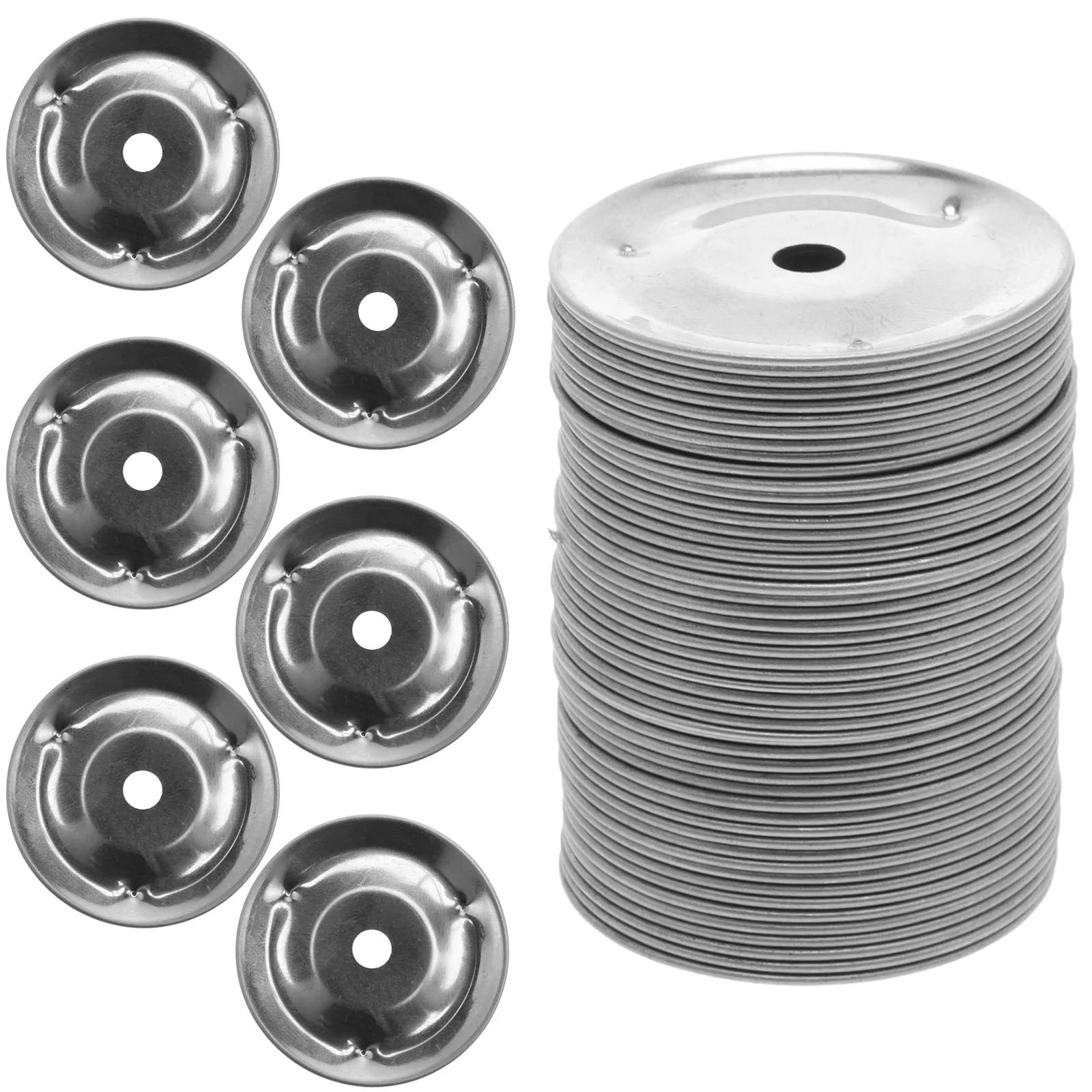 Musical Percussion Instruments 50/100pcs Tambourine Bell Ring Jingle Bell Stainless Steel For Handbell Church Drum Snare Tambourine Ring Jingle Effect