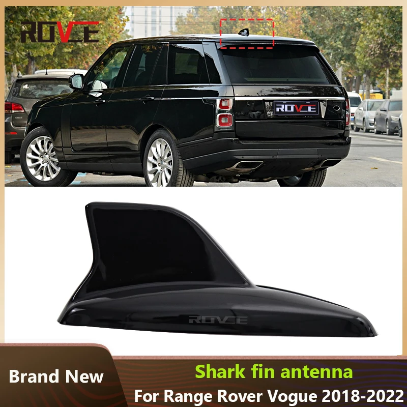 

ROVCE Waterproof Shark Fin Antenna Car Radio Aerials for Range Rover Vogue 2018-2022Car Styling Automobile Exterior Accessories