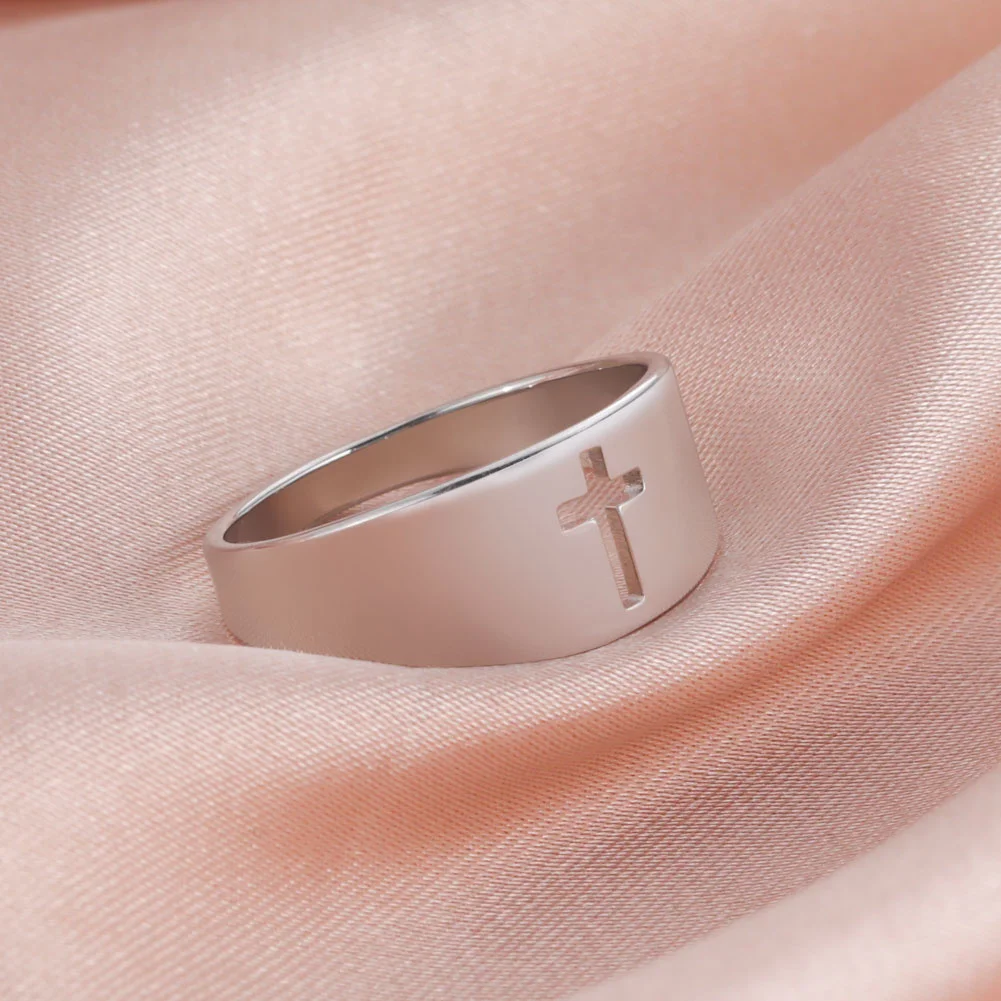 Jesus Kreuz Schmetterling Unendliche Symbol Blume Mond frauen Ringe Edelstahl Mode Hochzeit Casual Ring Weiblichen Schmuck Geschenk – Detail 27