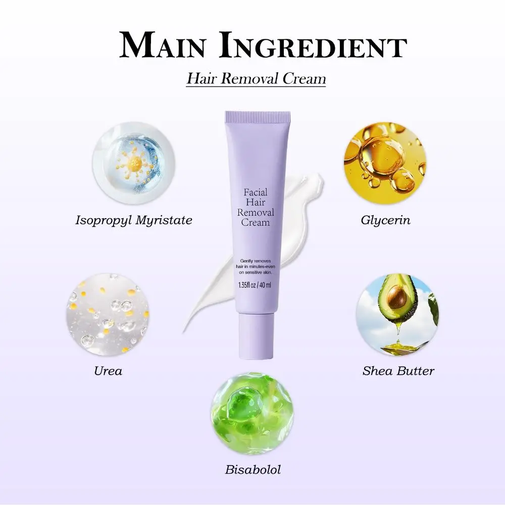 Gentle Facial Hair Removal Cream For Sensitive Skin With Moisturising Essence_voghion.com