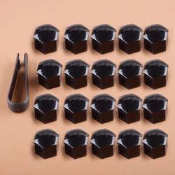 20pcs Black 22mm Wheel Lug Nut Bolt Cover Cap Protector Fit for Land Rover Range Rover Sport Vauxhall Insignia Buick Regal New