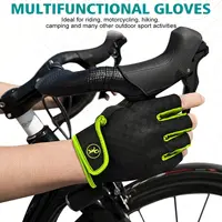 MOREOK Unisex Sports Gloves Fingerless Lycra MTB Road Bicycle Gloves 5MM Gel Pad Outdoor Anti-slip Bike Cycling Gloves Men Women 2