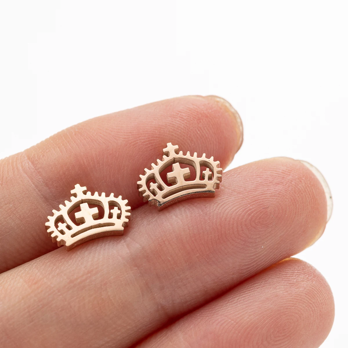 Tragus Piercing Edelstahl Kompass Stern Ohr stecker für Mädchen Prinzessin Königin Krone Charms Ohrring DIY Schmuck Geschenk – Detail 5