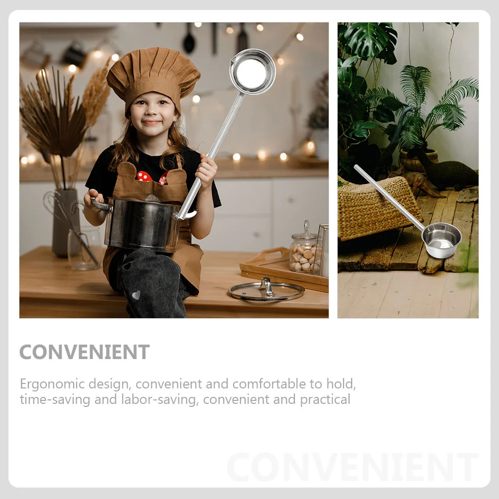 Kitchen Gadget Stainless Steel Scoop Water Spoon Soup Ladle Household Water Ladle Ladles For Dining Hall