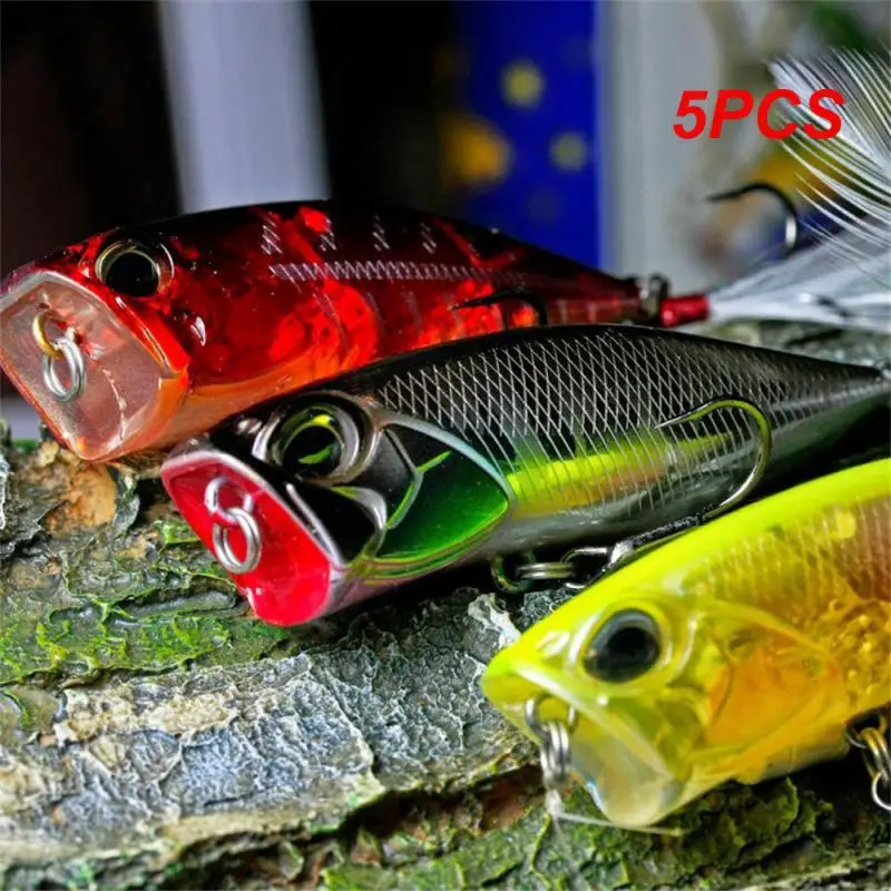 

5PCS Minnow Fishing Lure 3D Eyes 50mm 5g Plastic Hard Bait Artificial Lures Wobbler Crankbait Winter Sea Fishing Bass Tackle