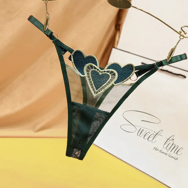 Elegant Embroidered Low-Rise Japanese Thongs for Women’s Lingerie - Image 6
