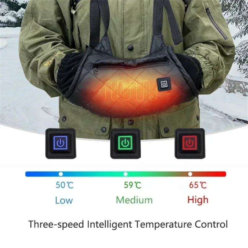 USB Electric Heating Winter Hand Warm Gloves 3Grades Temperature Adjustable Hand Warmer Outdoor Heated Thermal Glove Accessories sports gloves