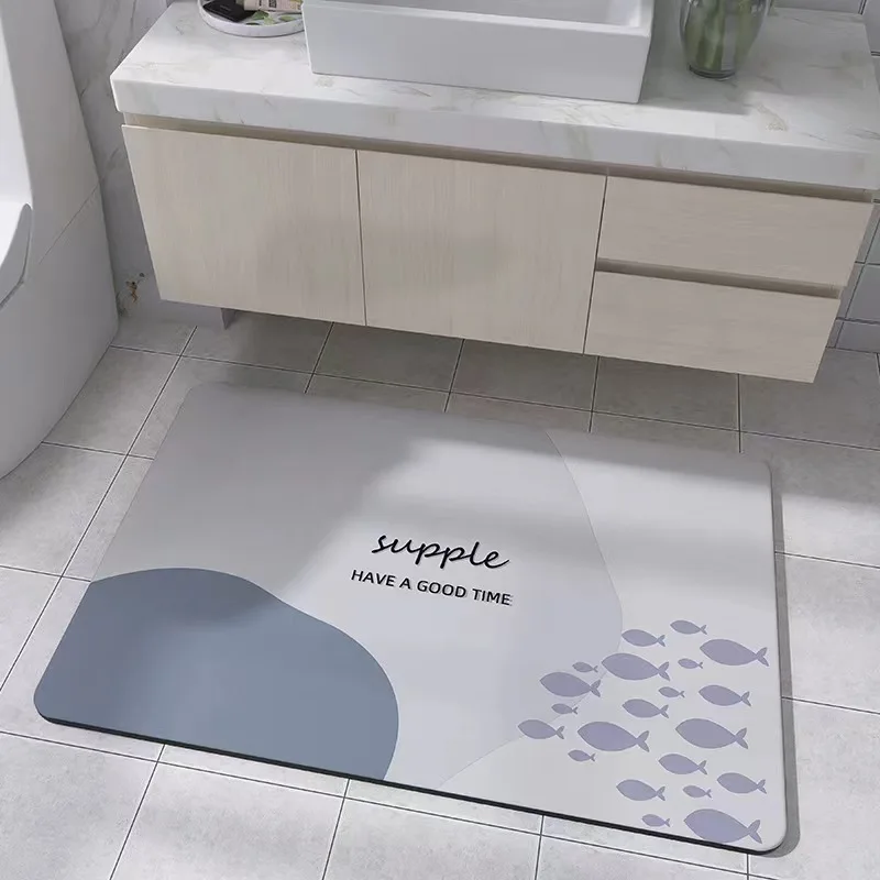 Fashion Diatomite Home Decorations Bathroom Entrance Doorway Kitchen Non-slip Water Absorbent Quick Drying Floor Mats floor mat