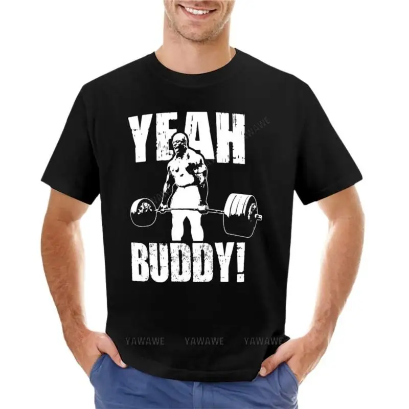 Camiseta de Yes BUDDY (Ronnie Coleman) para hombre, ropa estética, camisetas para fanáticos deportivos, camiseta negra para adolescentes, Verano