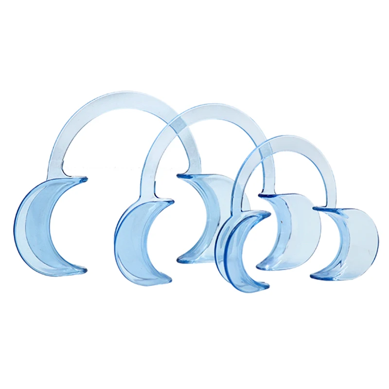 Dental Cheek Retractor C Shape Teeth Whitening Intraoral Cheek Lip Opener White Blue Orthodontic Teeth Mouth Opener Clear