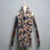 2025 Long Style Women Winter Real Rex Rabbit Fur Scarf Natural Rex Rabbit Fur Scarves Lady Knitted Rex Rabbit Fur Ring Scarves 4