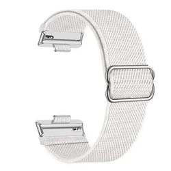 Nylon Loop Elastic Weave Bracelet Strap - Huawei Fit 4 Pro (05 - White)