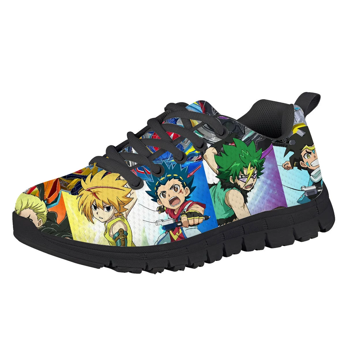 

Beyblade Burst Cartoon Anime Lace Up Running Sneakers for Children Kids Mesh Sneakers Lightweight Flat Shoes Running Zapatillas