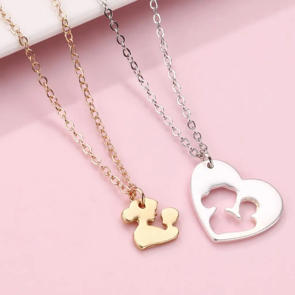 2Pcs Mother`s Day Necklaces Jewelry Mothers Day Gifts from Daughter for Ceremonies Valentine`s Day Weddings Celebrations Holiday