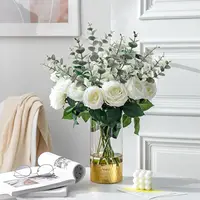 10/36PCS Artificial Eucalyptus Stems Green Leaves Eucalyptus Branches Flower Bouquet Wedding Christmas Decoration Fake Plant 4