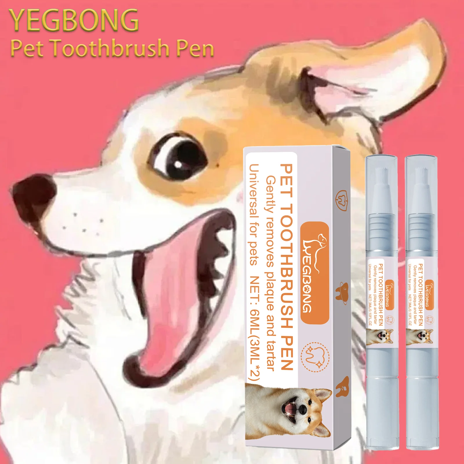 Pet Toothbrush Pen Oral Cleaning Deodorant Cats Dogs Special Oral Care Suitable for Adult Cats Dogs