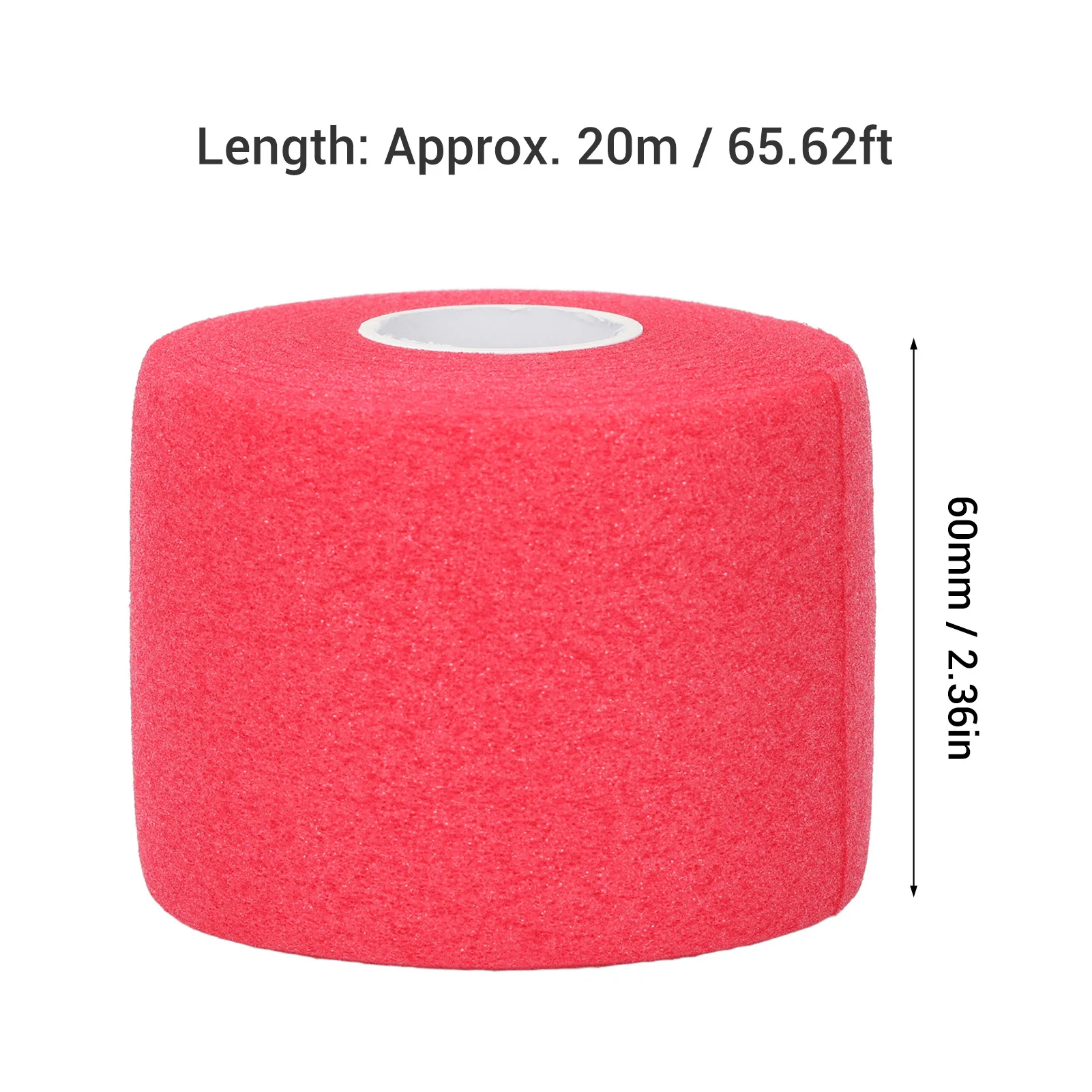Badminton Grip Cushion Wrap 60mm Width 20m Length Shock Absorption Tennis Racket Grip Tape Backing Film