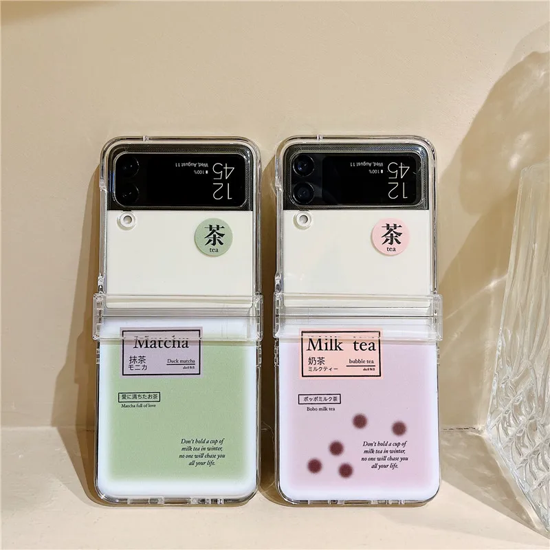 Luxury Full Coverage Phone Case For Samsung Galaxy Z Flip 3 Clear Pc