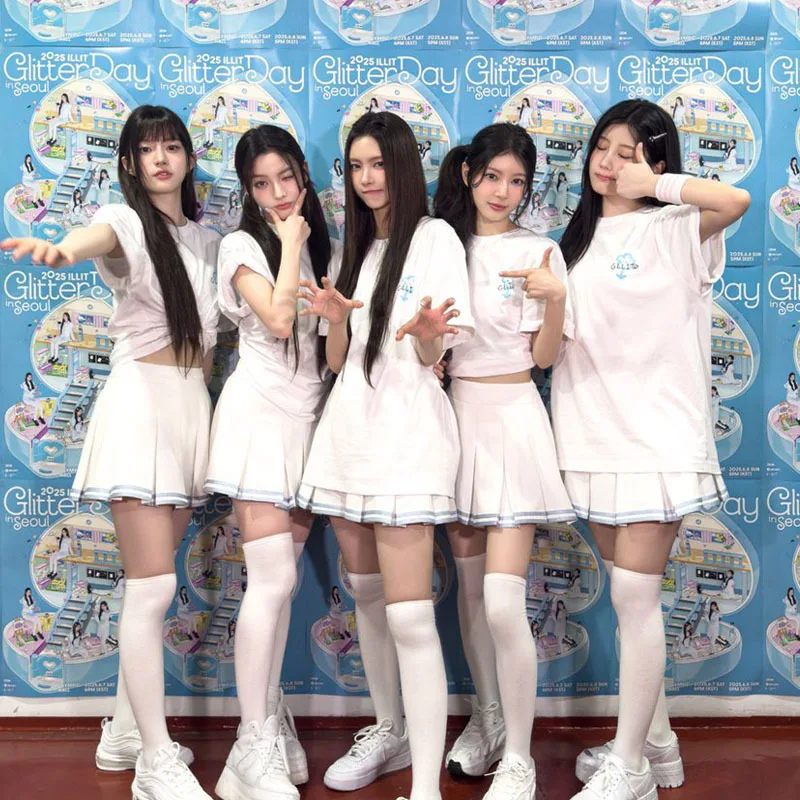 2025 ILLIT GLITTER DAY World Tour Oversized T Shirt Korean Fashion