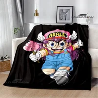 Doctor Slump cartoon printed blankets Flange Warm blanket soft and comfortable blanket picnic blankets bed linings birthday gift 1