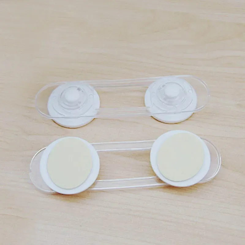 2Pcs Transparent Drawer Door Cabinet Cupboard Safety Locks Baby Kids Safety Care Plastic Locks Straps Infant Baby Protection