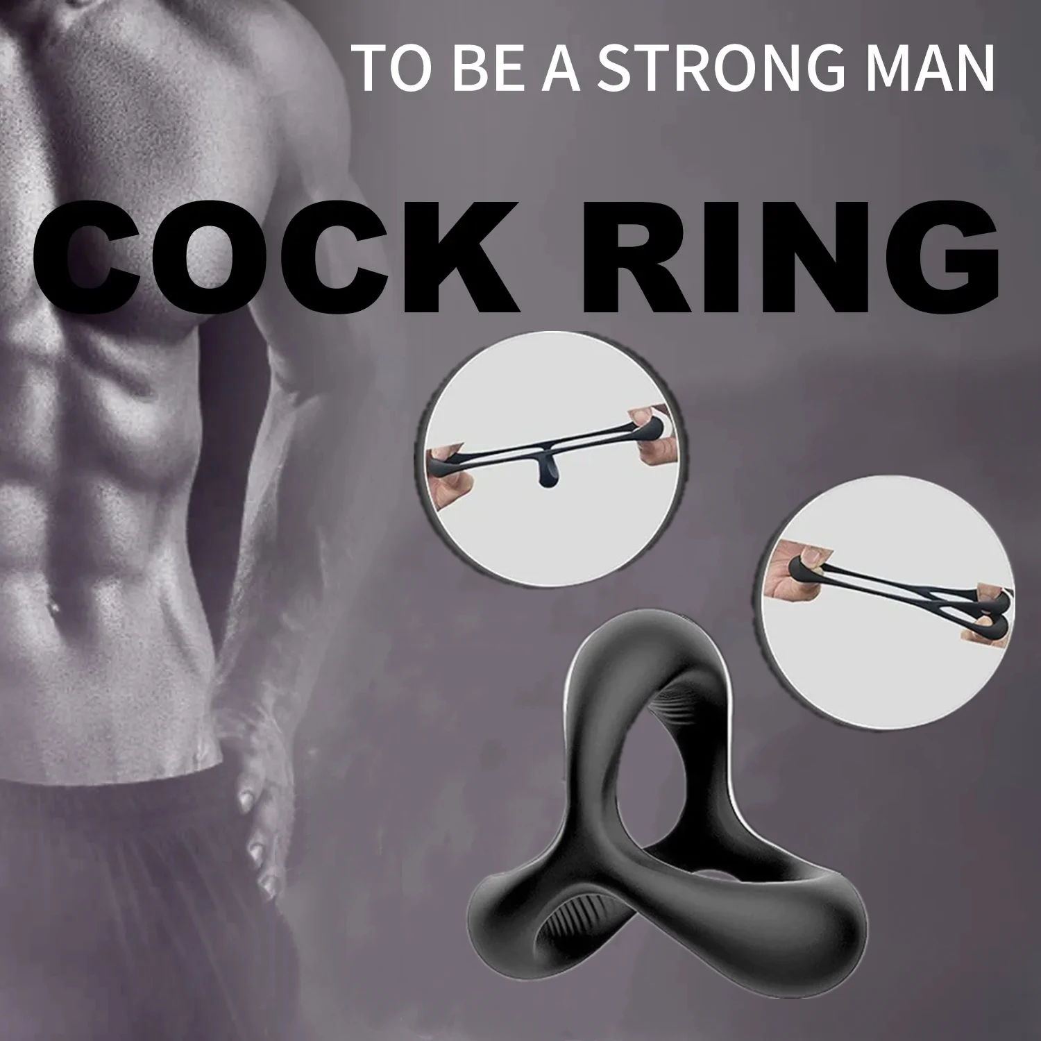 Penis Ring Reusable Silicone Lock Semen Cock Ring Penis Enlargement Delayed Ejaculation Sex Tooys For Men to Please Wife Orgasm