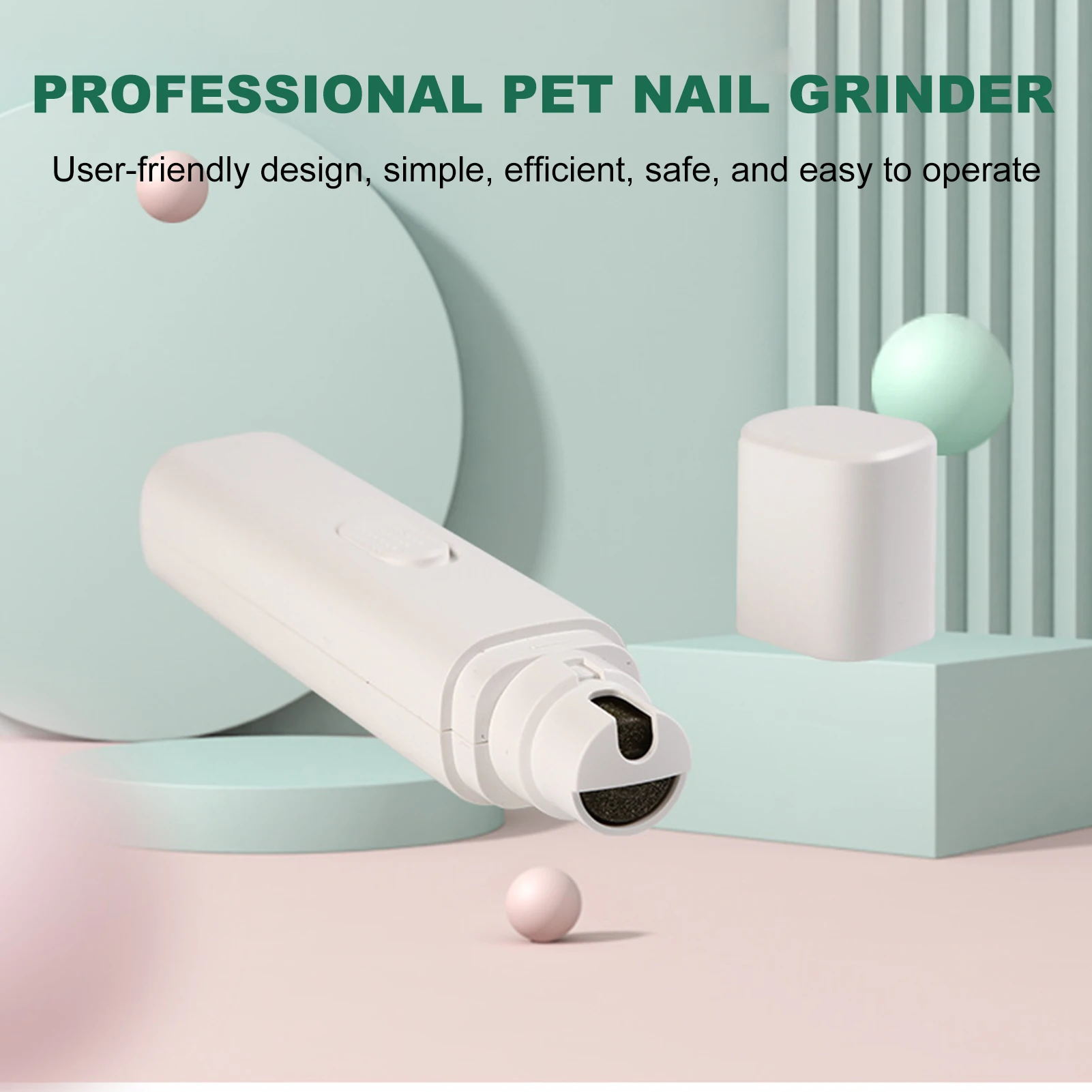 Pet Nail Grinder for Cats and Dogs Professional 50dB USB Fast Charging 3 Hours Working Time Nail Grinder
