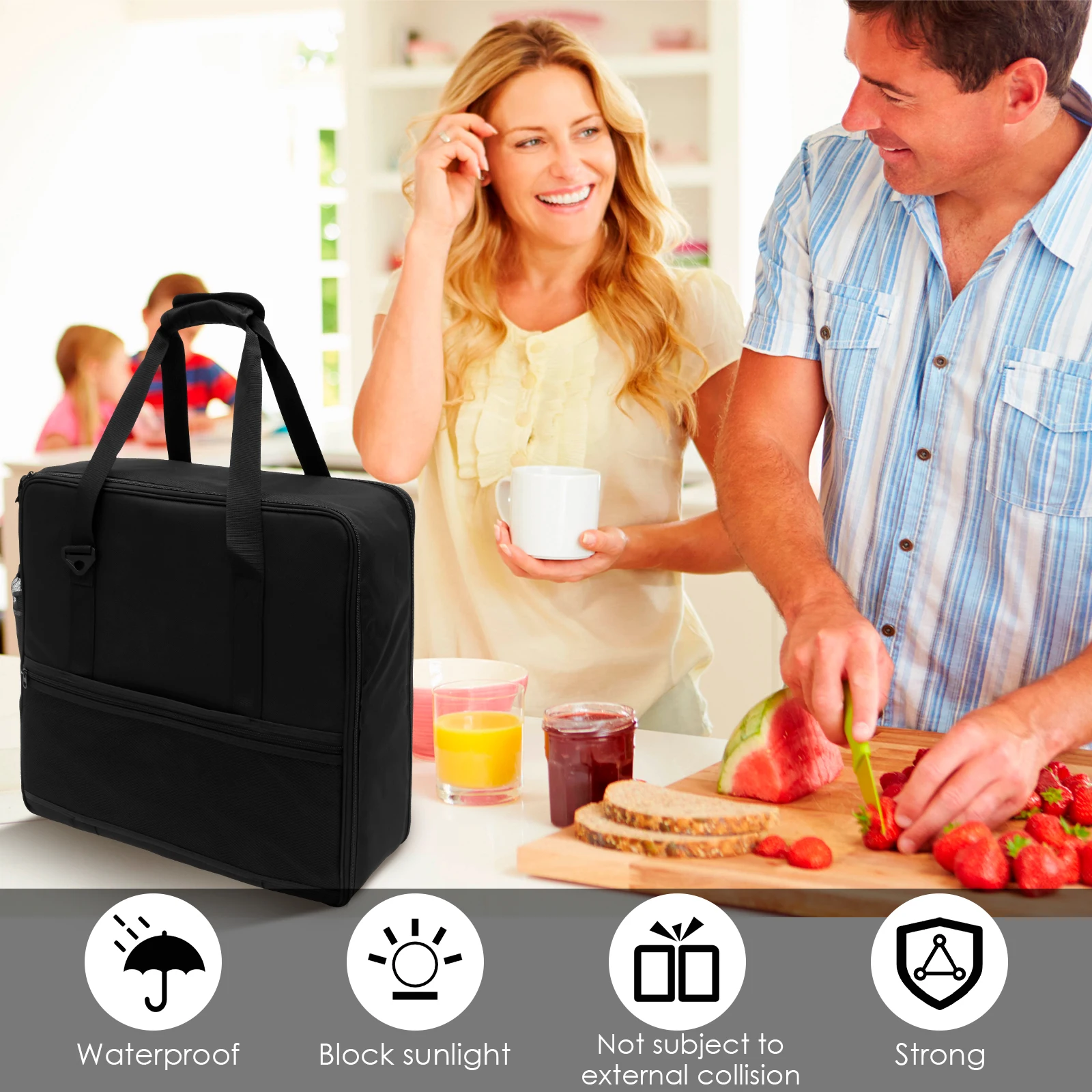 Slushie Machine Carrying Bag Oxford Cloth Waterproof Dustproof Frozen Drink Maker Storage Bag with Handle for SLUSHi FS301 FS300