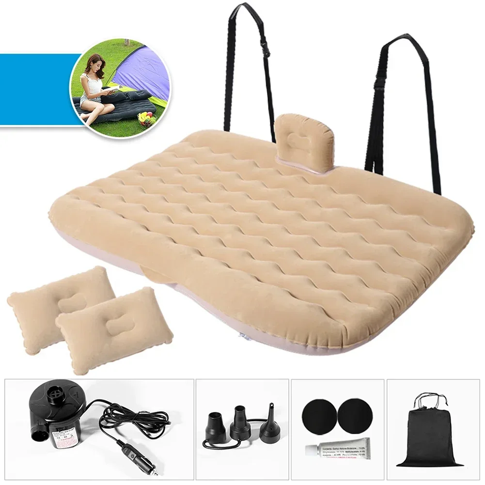 KJOY Car Air Inflatable Travel Mattress Bed Universal for Back Seat Multi functional Sofa Pillow Outdoor Camping Mat Cushion